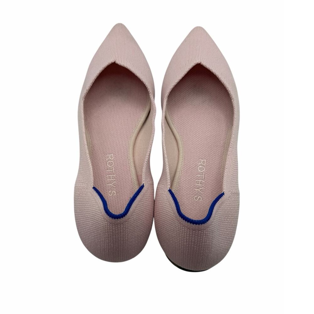 Rothy’s The Point Pink Blush Ballet Flats Comfort Washable Luxe Chic Size 9